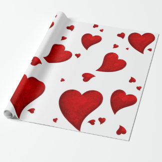 Red Heart Christmas Merry Xmas Welcome 2022 Wrapping Paper