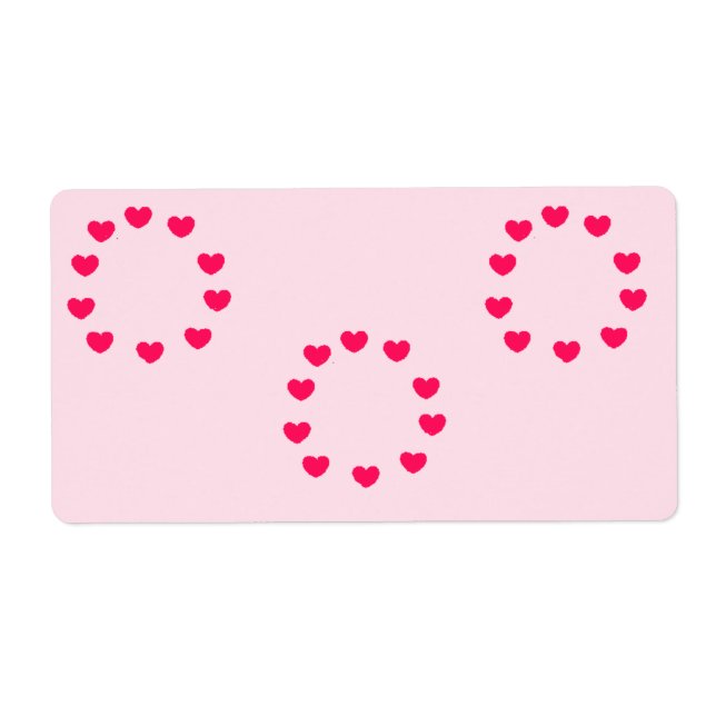 red heart circles on pink (Front)