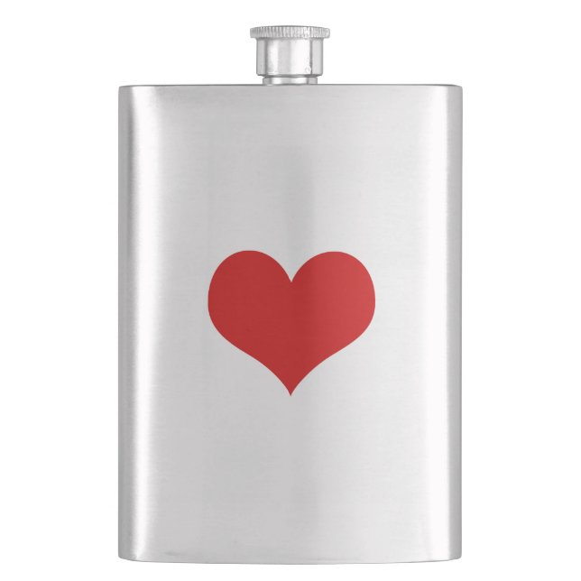 Red Heart Classic Flask (Front)