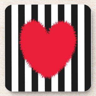Red heart coaster