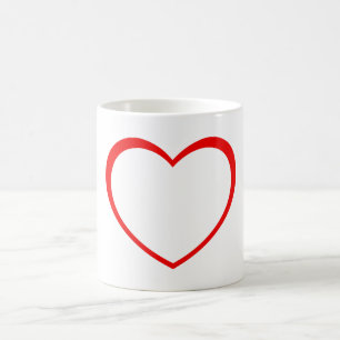 Red heart coffee mug