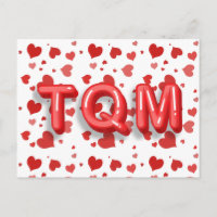 Red Heart Confetti TQM 3d Letters