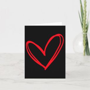 Red Heart Cool Love Heart Graphic Valentines Uni  Card