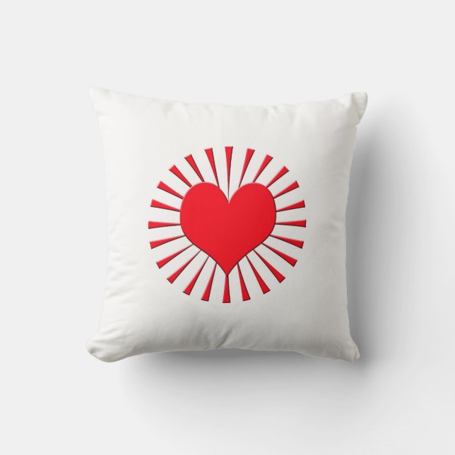 Red heart cushion (Front)