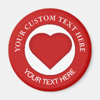 Red Heart Custom Text 