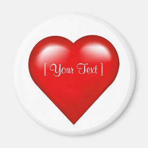 Red Heart Customisable Template Magnet