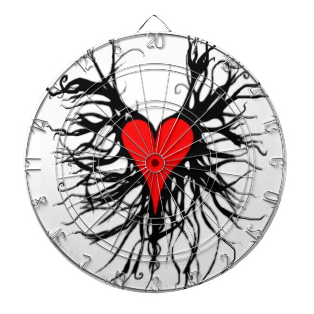 Red heart dartboard (Front)