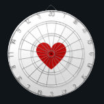 Red Heart Dartboard<br><div class="desc">Create your own custom unique red heart dartboard with a modern minimalist design. Chic,  bold,  trendy,  and stylish - perfect for weddings,  bars,  college dorms,  showers,  or game rooms. Personalise with your own colours,  monogram,  text,  and fonts.

Please message me with design questions.</div>