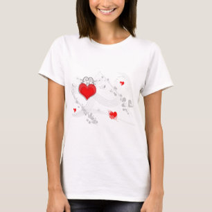 Red Heart Design Ladies T-Shirt