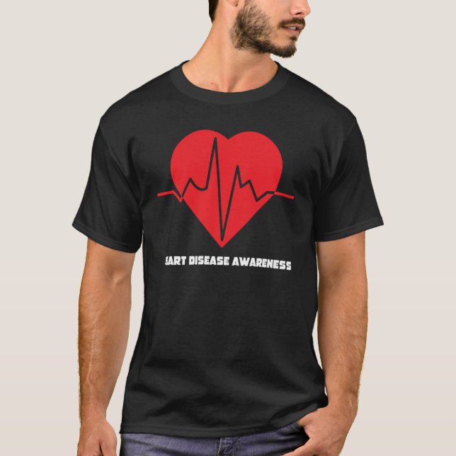 Red Heart Disease Awareness In February Heart Heal T-Shirt (Front)