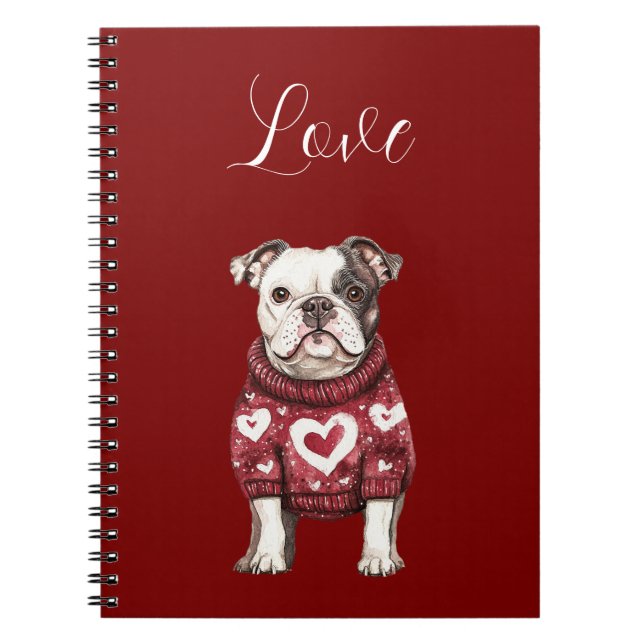 Red Heart Dog Notebook (Front)