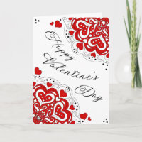 Red Heart Doily Valentine's Day Card