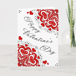 Red Heart Doily Valentine's Day Card