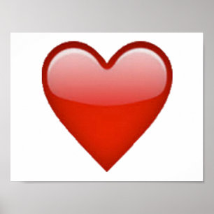 Red Heart - Emoji Poster