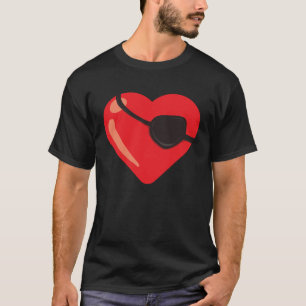 Red Heart Eyepatch Clothing  for Men Women Valenti T-Shirt
