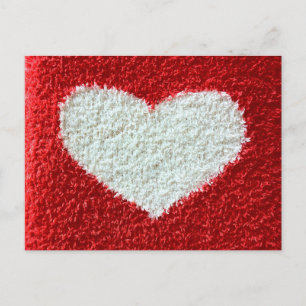 Red heart fabric save the date postcard knit plush
