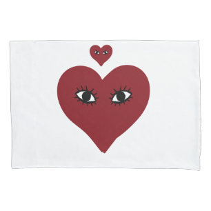 Red Heart Face Pillowcase