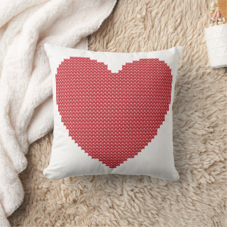 Red Heart Faux Cross Stitch  Cushion