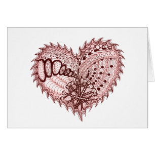 Red Heart Fire Doodle