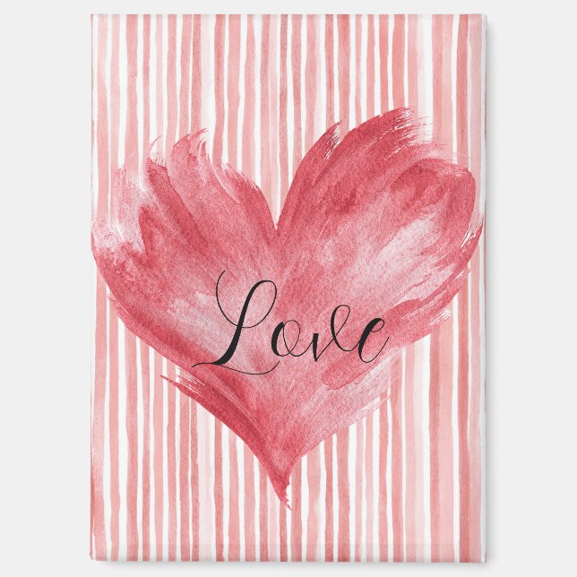 Red Heart Flame Love Magnet (Front)