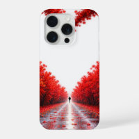 Red Heart Forest Path – Autumn Love Nature Design
