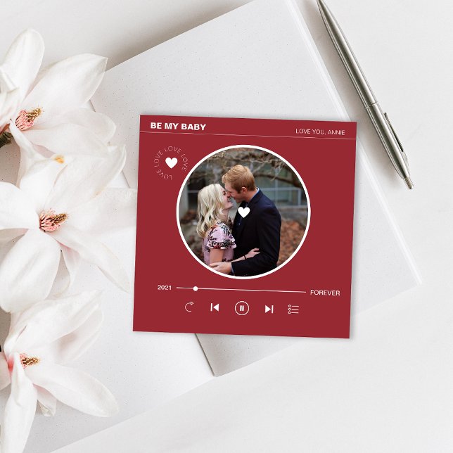 Red Heart Forever Love Photo Valentines Day Holiday Card (Red Heart Forever Love Photo Valentines Day Holiday Card)