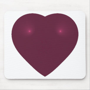 Red Heart Fractal Mouse Pad