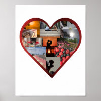 Red Heart Frame Photo Collage