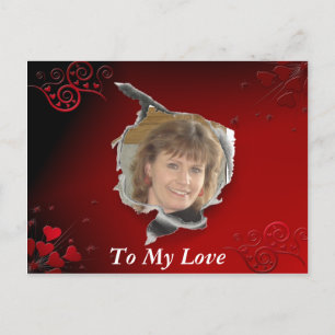 Red Heart frame Postcard