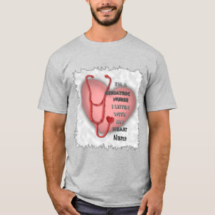 Red heart Geriatric Nurse T-Shirt