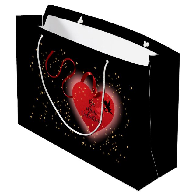 Red Heart Gift Bag (Back Angled)