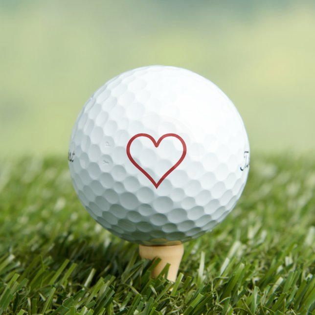 Red Heart  Golf Balls (Insitu Tee)