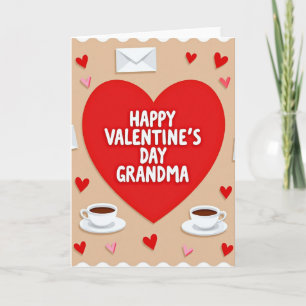 Red Heart Grandma Card