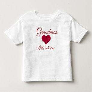 Red heart grandmas little valentine toddler T-Shirt