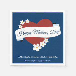 Red Heart Happy Mother's Day Event Napkin