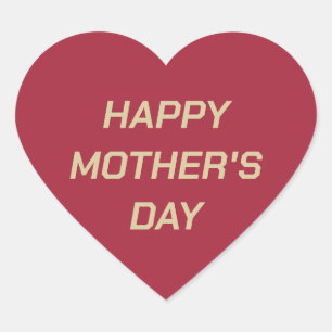 Red Heart Happy Mother's Day Sticker
