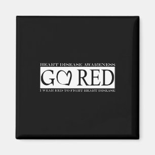 Red Heart Health Month Tee American Heart Health Magnet