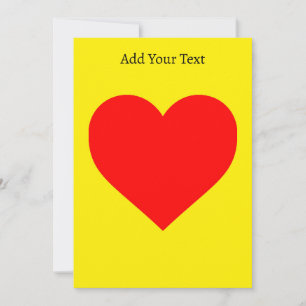 Red Heart Heat Pop Art Custom Invitation