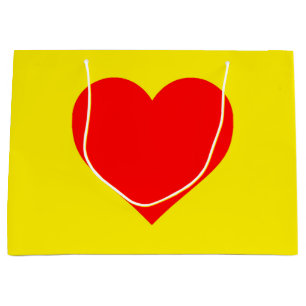 Red Heart Heat Pop Art Large Gift Bag