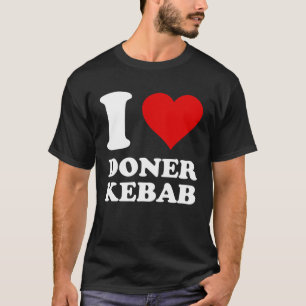 Red Heart I Love Doner Kebab T-Shirt