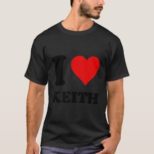 Red Heart I Love Keith T-Shirt