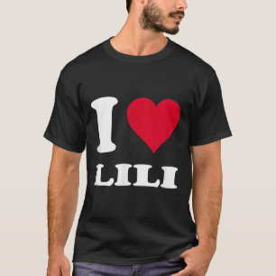 Red Heart I Love Lili T-Shirt