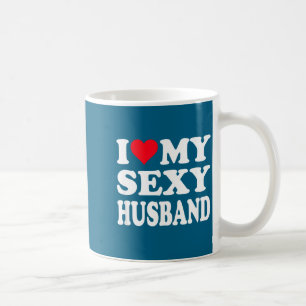 Red heart i love my husband Graphic Art Coffee Mug