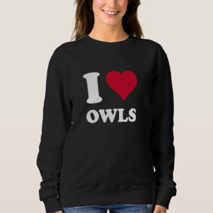 Red Heart I Love Owls Sweatshirt