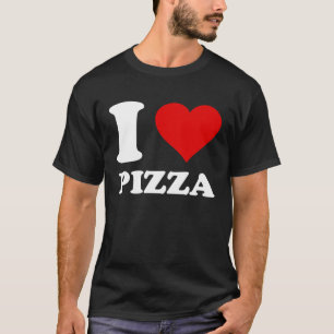 Red Heart I Love Pizza T-Shirt