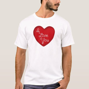 Red Heart I Love You White T-Shirt S M L XL 1X 2X