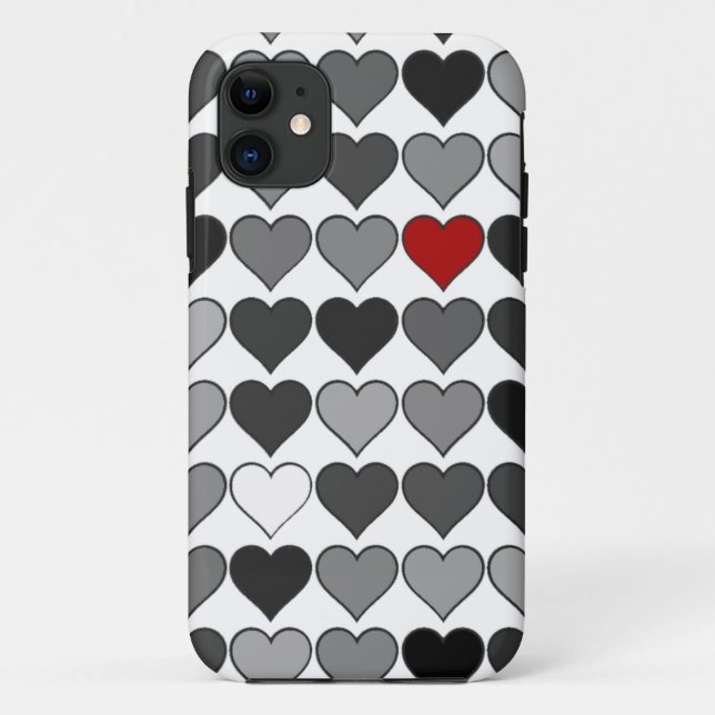 red heart in the crowd Case-Mate iPhone case (Back)