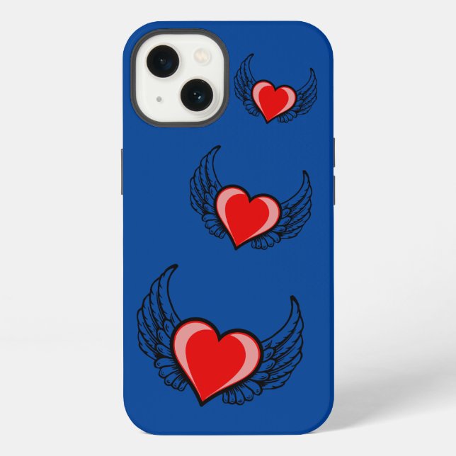 Red heart iPhone case (Back)