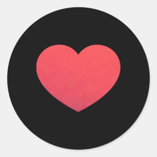 Red Heart Is The Symbol Of Love For Valentines Day Classic Round Sticker