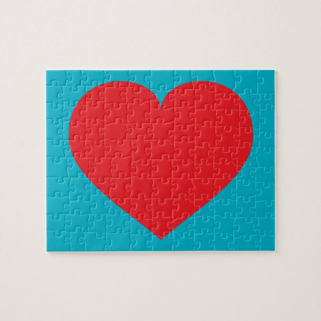 Red Heart Jigsaw Puzzle (Horizontal)